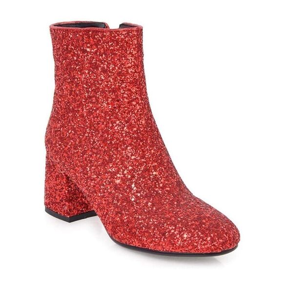 NWT Wool + Pepper Co. Glitter Heeled Booties - Picture 8 of 11